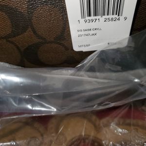 NWT Coach Signature Sage Carryall